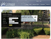 Tablet Screenshot of continentalmgt.rentlinx.com